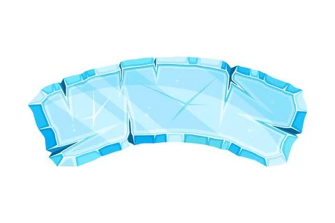 Blue Ice Shaped Element for Game and Web Design Vector Illustration Stock Illustration
