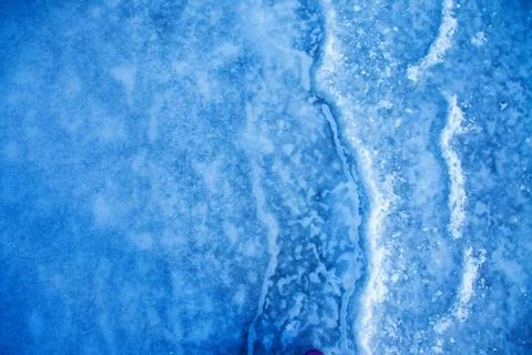 Blue Ice Texture Background with Crystal Surface Foto stock