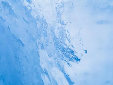 Blue ice texture. Close up macro shot. Soft focus. Stock Photos