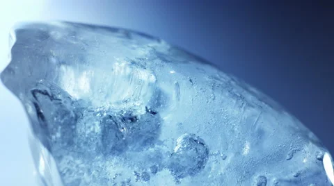 Blue ice thawing close-up timelapse 4k (4096x2304) Stock Footage 65676110