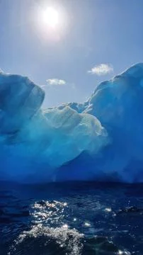 Blue iceberg in Antarctica Stock Photos