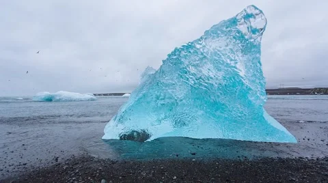 Blue Iceberg Stock Footage 45683593