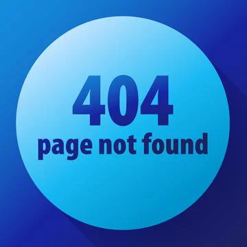 Blue icon 404 error page not found Stock Illustration
