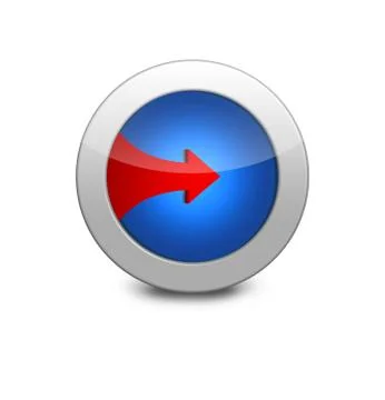 Blue icon arrow right Stock Illustration