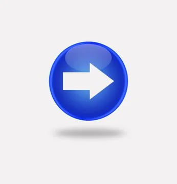 Blue icon arrow right Stock Illustration