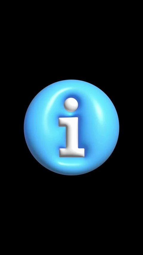 The blue icon with the letter I Stock Footage 329352217