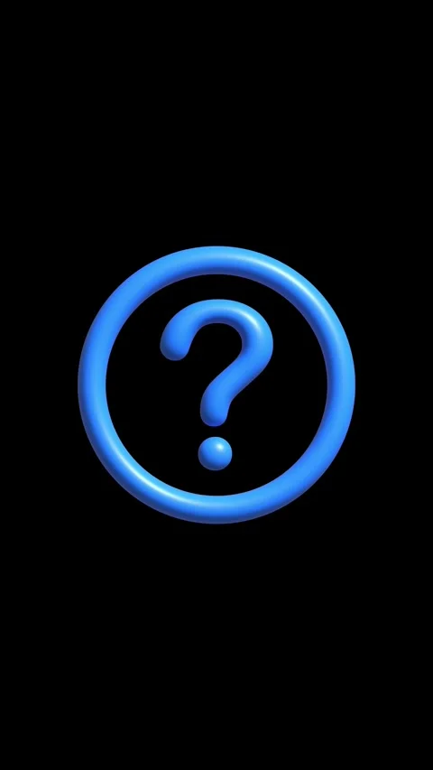 A blue icon with a question mark Stock Footage 329352200