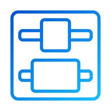 Blue icon representing  two switch  sliders shape Stock Illustration