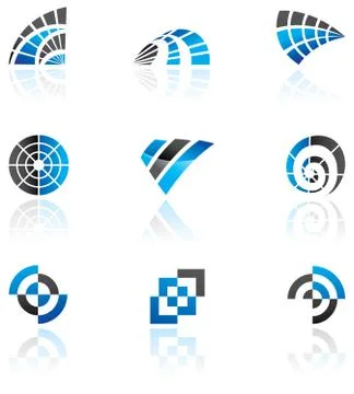 Blue icons Stock Illustration