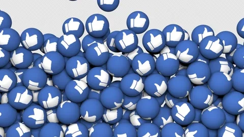 Like Blue Icons Transition Stock Footage 137893810