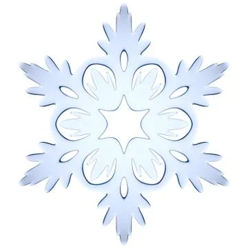 Blue icy decorative snowflake Illustrazione stock