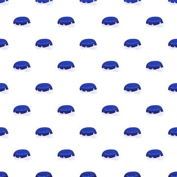 Blue igloo pattern for winter seamless background Illustrazione stock
