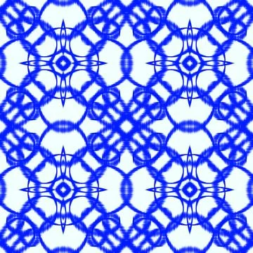 Blue Ikat Seamless Pattern Background Stock-Illustration