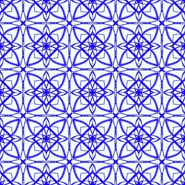 Blue Ikat Seamless Pattern Background Stock-Illustration