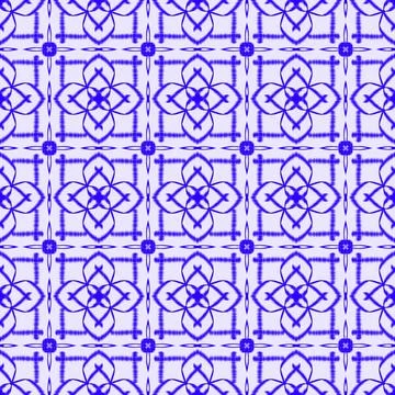 Blue Ikat Seamless Pattern Stock Illustration