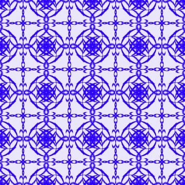 Blue Ikat Seamless Pattern Stock Illustration