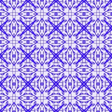 Blue Ikat Seamless Pattern Illustrazione stock