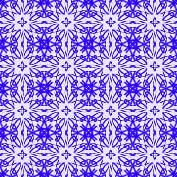 Blue Ikat Seamless Pattern Illustrazione stock