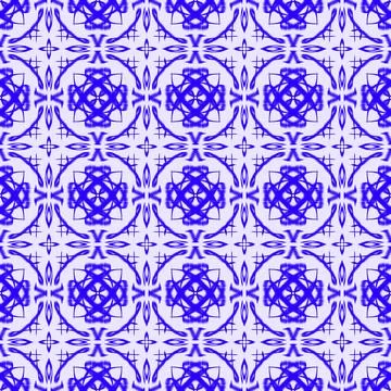 Blue Ikat Seamless pattern Stock Illustration