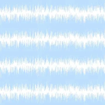 Blue ikat seamless vector pattern. Textile fabric design Stock Illustration