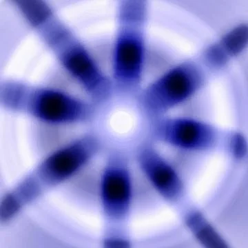Blue illuminated light concentric wheel Stock Illustration