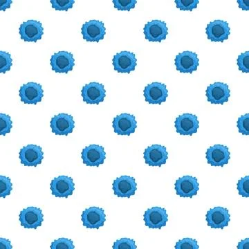 Blue immune cell pattern seamless medical background Stock Illustration