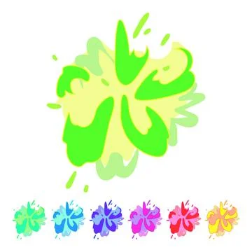 Blue impact vfx cartoon vector graphic Stock Illustration