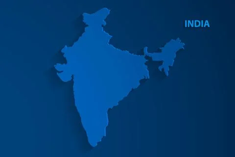 Blue India map background, vector Stock Illustration