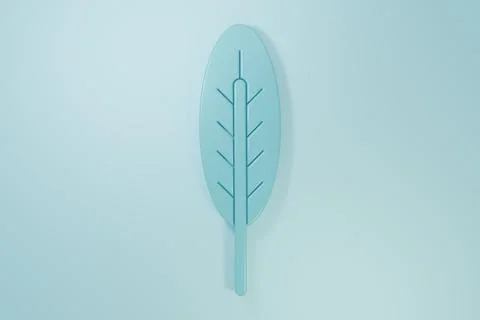 Blue Indian feather icon isolated on blue background. Native american ethni.. Stock Illustration