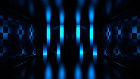 Blue Industrial Light Tunnel Techno Background VJ Loop in 4K Stock-Footage 337926312