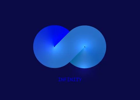 Blue infinity business logo Template for your design. Eternity concept Stock Illustration