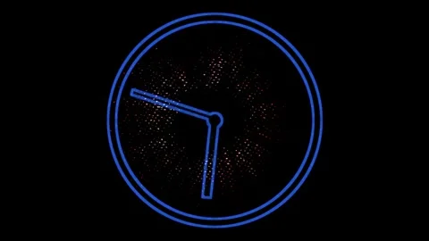 Blue Infinity Clock Stock Footage 301531684