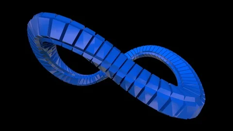 Blue Infinity Greeble Run Stock Footage 87591678