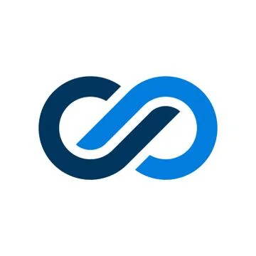 Blue Infinity Logo Template Illustration Design. EPS 10. イラスト素材
