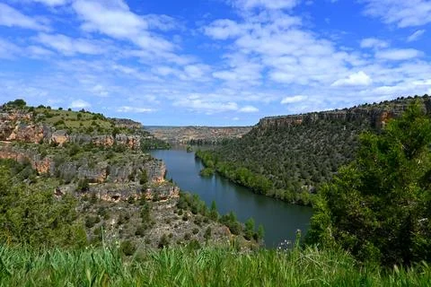 The Blue Infinity of the Río Duratón Stock-Fotos