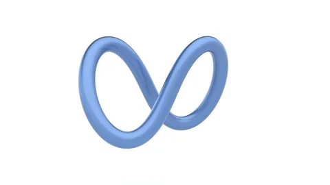 Blue infinity sign endless intro object able to loop seamless Stock Footage 164060190