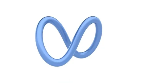 Blue infinity sign endless intro object able loop Stock Footage 164494484