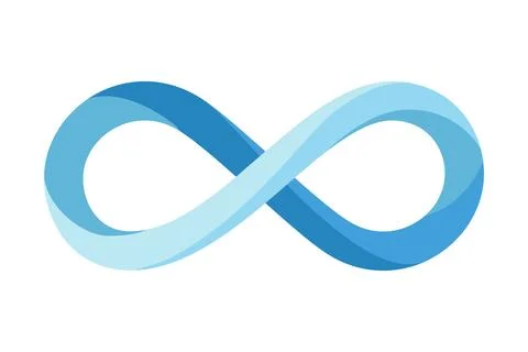 Blue Infinity Symbol Vector 스톡 일러스트