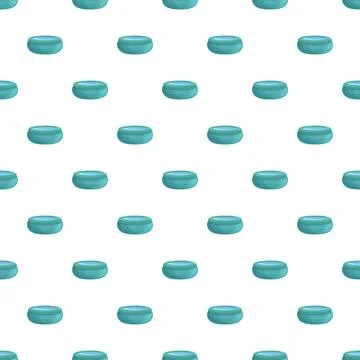 Blue inflatable pool cartoon seamless pattern Stock Illustration