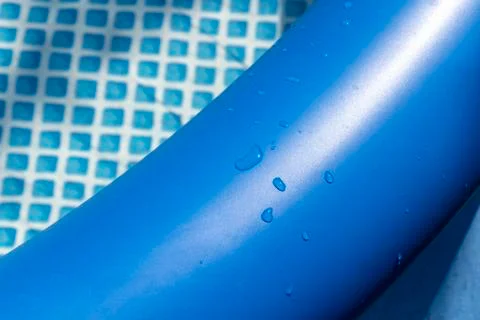 Blue inflatable pool Stock Photos