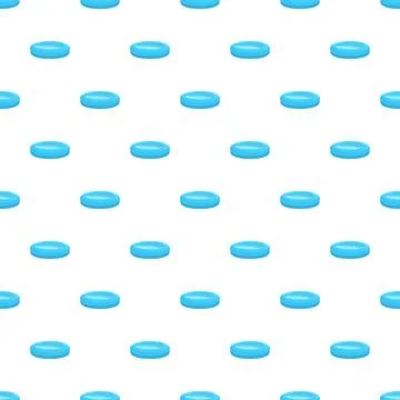 Blue inflatable swimming pool rings repeating pattern Stock Illustration