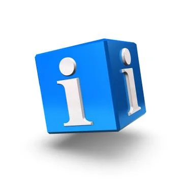 Blue info box backward Stock Illustration