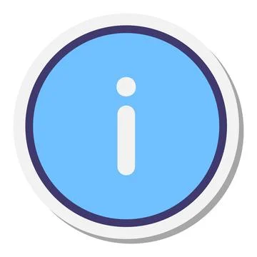 Blue info vector sign button Stock Illustration