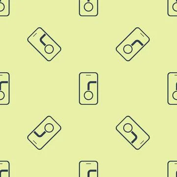 Blue Infographic of city map navigation icon isolated seamless pattern on yellow 스톡 일러스트