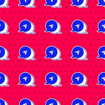 Blue Infographic of city map navigation icon isolated seamless pattern on red 스톡 일러스트