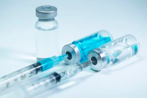 Blue injection Stock Photos