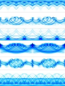 Blue ink borders Stock Photos