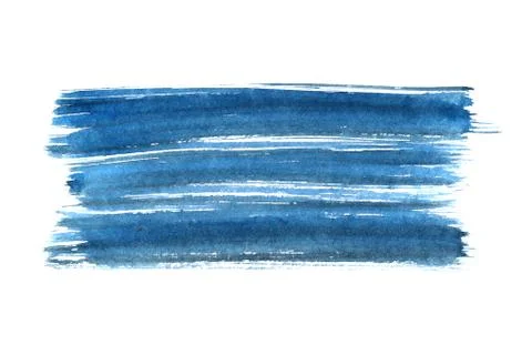 Blue ink brush stroke Foto stock