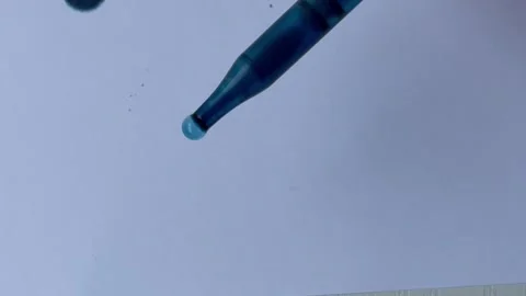 Blue Ink Bubble Burst Stock Footage 252019526