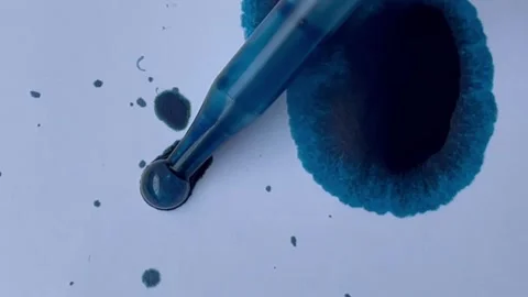 Blue Ink Bubble Stock Footage 252019530